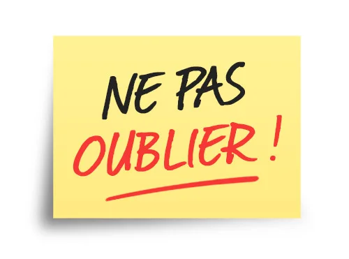 pas oublier