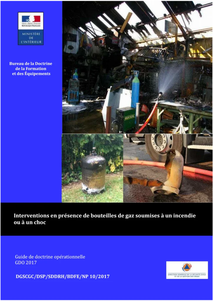 GDO interventions en présence de bouteilles de gaz