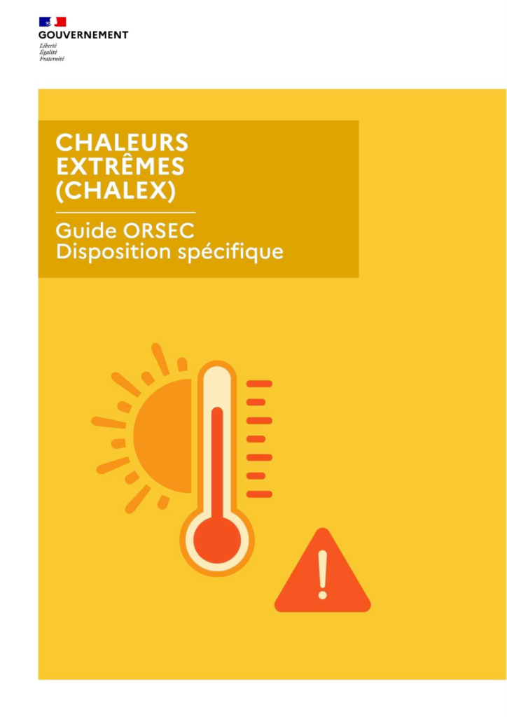 Affiche gouvernementale Chaleurs extrêmes (CHALEX) ORSEC