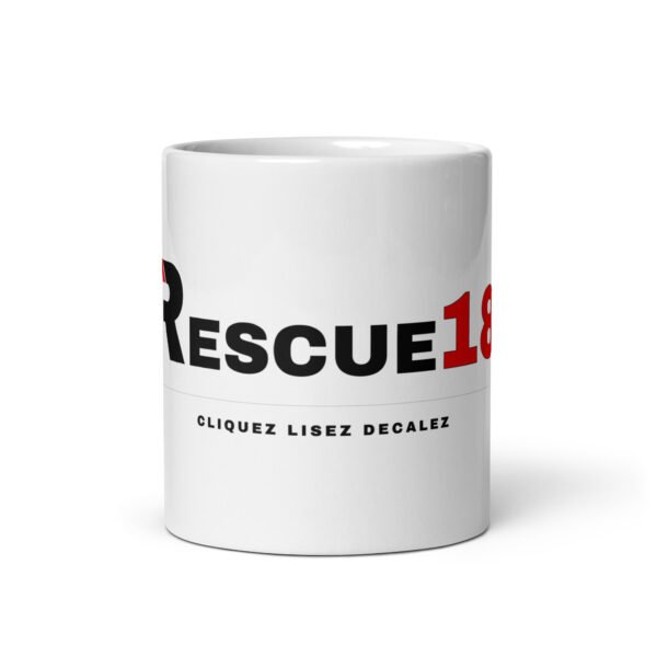 mug blanc brillant rescue 18
