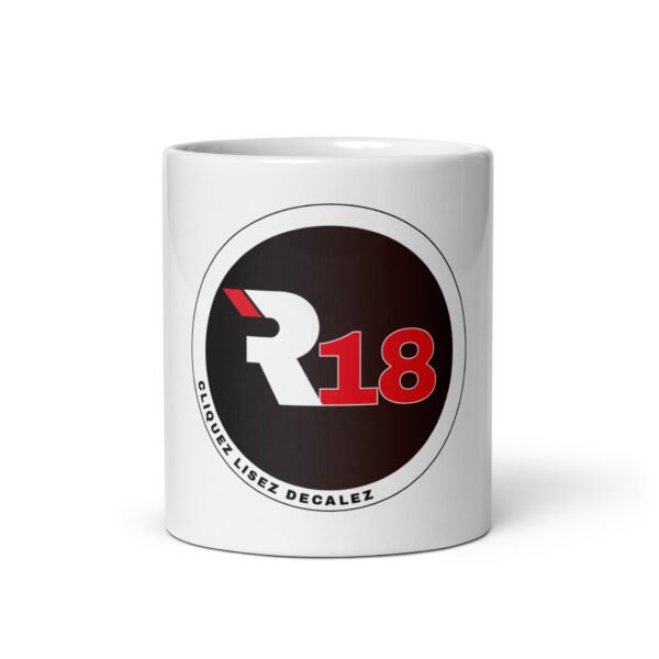 mug blanc brillant rescue 18 logo rond