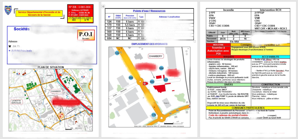 PLANS ETARE EXEMPLE DU SDIS 74